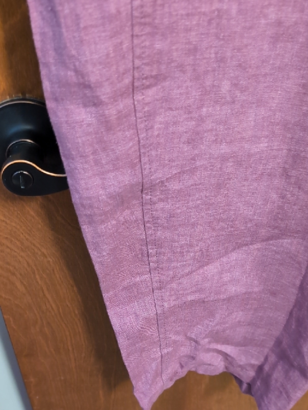 Eileen Fisher Plum Lightweight Pants - Picture 3 of 6